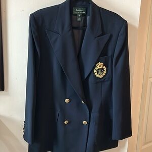 Lauren Ralph Lauren Wool Navy Blue Jacket Size 14